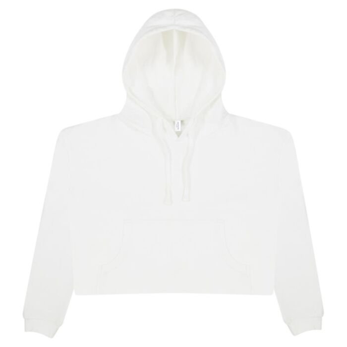 Women's Girlie Cropped Hooded Fleece with Pocket Thumbnail