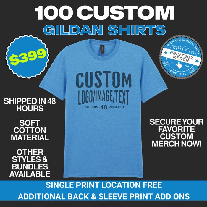 Copy of 100 Softstyle Shirts for $399 Thumbnail